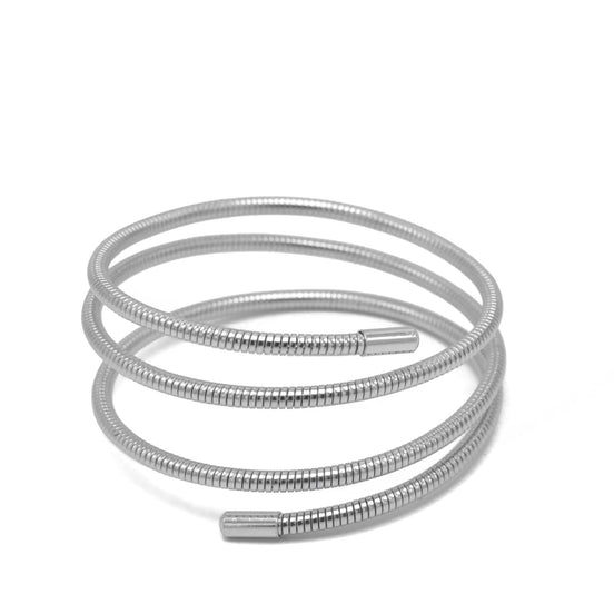 SILVER MULTI ROW ADJUSTABLE SNAKE CHAIN BRACELET #SQGN-07020524S (LG7)