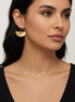 Gold Semi Circle Drop Earrings#SQGN-07020528G(NH3)