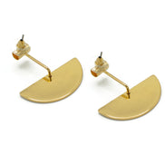Gold Semi Circle Drop Earrings#SQGN-07020528G(NH3)