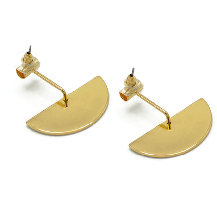 Gold Semi Circle Drop Earrings#SQGN-07020528G(NH3)
