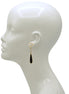 Elegant Gold-Tone Dangle Earrings With Black Teardrop Accent – 2.5"#SQJSY06-0009BK (HD17/KF6,ND2)