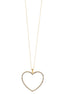 GOLD CRYSTAL HEART NECKLACE# SQHX081213G (RH20)