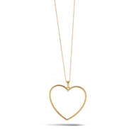 GOLD CRYSTAL HEART NECKLACE# SQHX081213G (RH20)