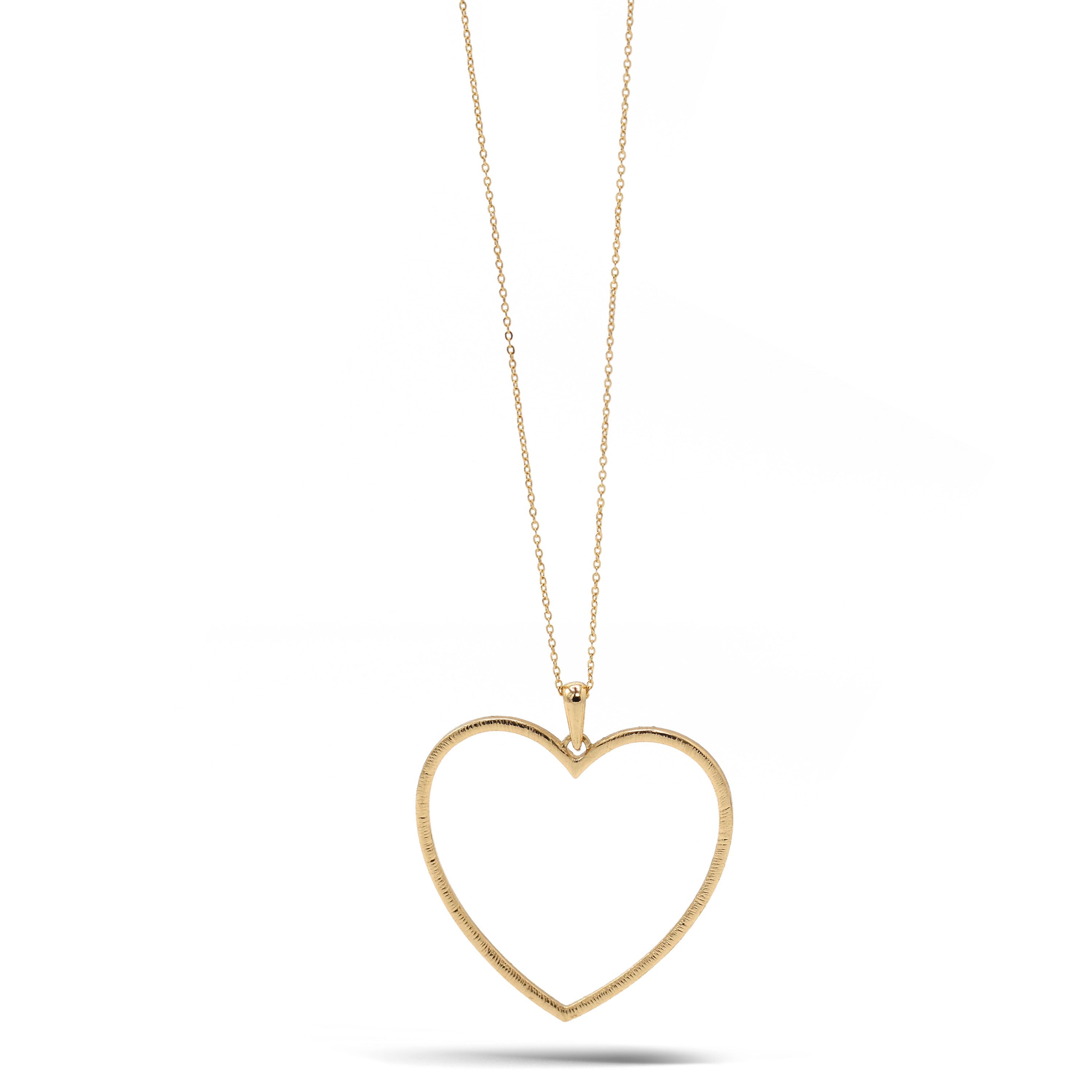 GOLD CRYSTAL HEART NECKLACE# SQHX081213G (RH20)