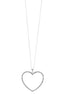 SILVER CRYSTAL HEART NECKLACE#SQHX081213RH (RH21)
