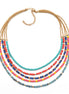 MULTI COLOR BEADS LAYER NECKLACE#FWNK-1908-78