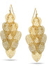GOLD HEART FILIGREE CHANDELIER DROP EARRINGS # SQGN0904005G (ME2)