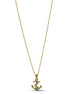 GOLD ANCHOR CRYSTAL RHINESTONE PENDANT NECKLACE #SQXL0815G (SC14)