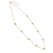 GOLD  RED EYE LONG NECKLACE #SQGN081226RD (MH17)