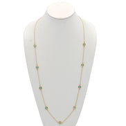 GOLD TURQUOISE EYE LONG NECKLACE#SQGN081226TQ (MH17)