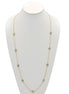GOLD TURQUOISE EYE LONG NECKLACE#SQGN081226TQ (MH17)