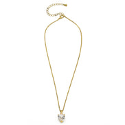 GOLD CRYSTAL HEART PENDANT NECKLACE WITH GIFT BOX #GLN1463G