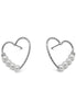 Silver Heart Pearl Earrings #SQS0816002SIL(OD20)