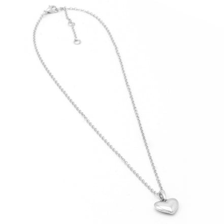 SILVER HEART SMALL PENDANT NECKLACE#SQXL0830007S (HF12)