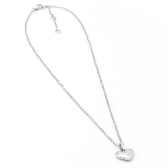 SILVER HEART SMALL PENDANT NECKLACE#SQXL0830007S (HF12)