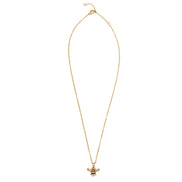 GOLD BEE PENDANT SHORT NECKLACE #SQXL-5163 (LH1)