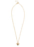 GOLD BEE PENDANT SHORT NECKLACE #SQXL-5163 (LH1)