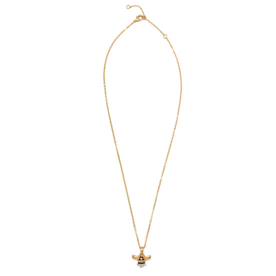 GOLD BEE PENDANT SHORT NECKLACE #SQXL-5163 (LH1)