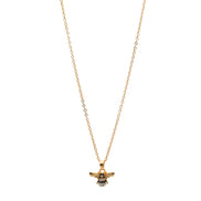 GOLD BEE PENDANT SHORT NECKLACE #SQXL-5163 (LH1)