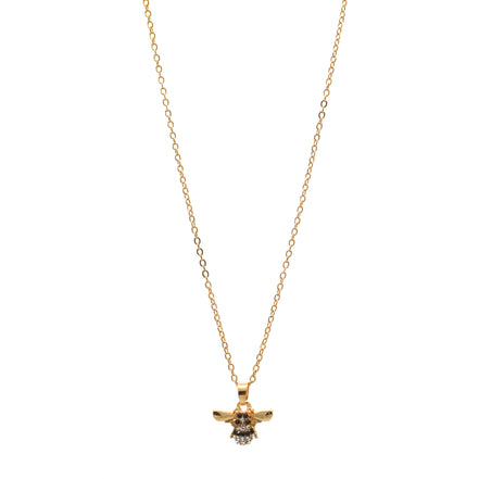 GOLD BEE PENDANT SHORT NECKLACE #SQXL-5163 (LH1)