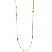 GOLD BLUE AND CLEAR MARQUES CRYSTAL 38