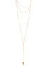 GOLD PEARL LAYER TASSEL LONG NECKLACE#SQGN091903 (IB15/MF12)