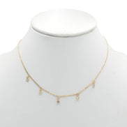 GOLD CRYSTAL CHAIN SHORT NECKLACE #N0820GCR (LG16)