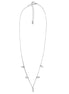 SILVER CRYSTAL CHAIN SHORT NECKLACE #N0820RCR (LG16)