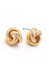 GOLD KNOT STUD EARRINGS#SQGN102216G (HH4)