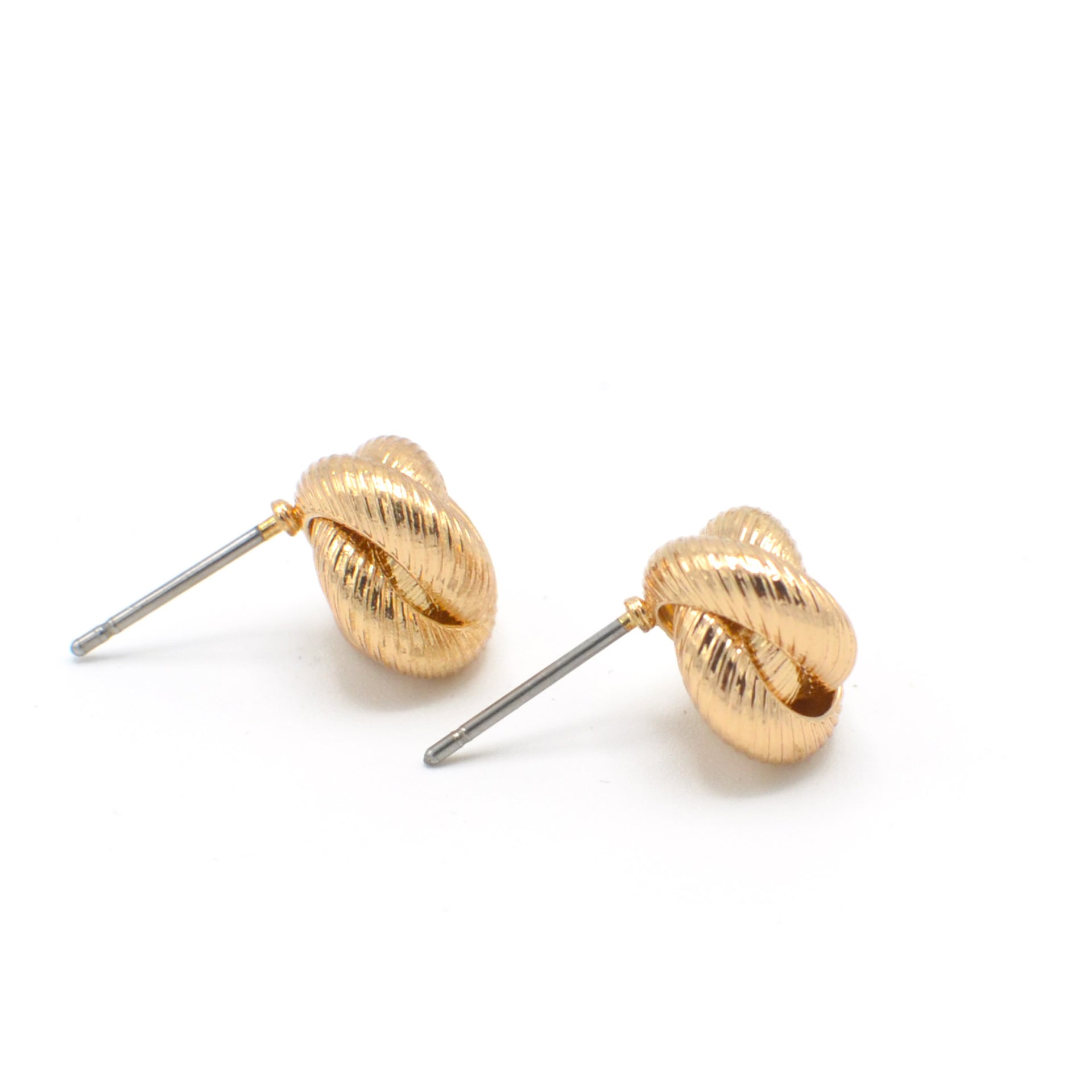 GOLD KNOT STUD EARRINGS#SQGN102216G (HH4)