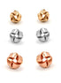 TRI-TONE 3 PAIR STUD EARRINGS#SQGN102217TRI (GC2)