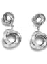 SILVER INTERLOCKING OOST EARRINGS #SQMDD1017-24S (SF16)
