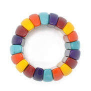 MULTI COLOR RESIN BEADS STRETCH BRACELET#FWNK-1907-20-A (AE7)