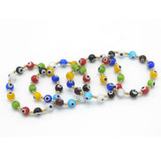MULTICOLOR EVIL EYE STRTCH BRACELET SET # SQ321-110090