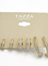 GOLD SET OF 3 GLITTER POST EARRINGS #SQGN1031-0009(GE1/GD1)
