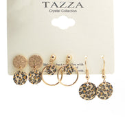 GOLD 3 PAIR EARRINGS SET#SQGN1031-0010 (NF5)