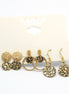 GOLD 3 PAIR EARRINGS SET#SQGN1031-0010 (NF5)