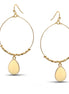 GOLD CREAM TEARDROP EARRINGS # SQXL102803CR (RG22)