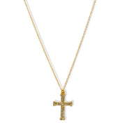 ✝️ Gold Crystal Cross Necklace (18