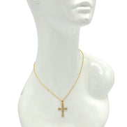 ✝️ Gold Crystal Cross Necklace (18