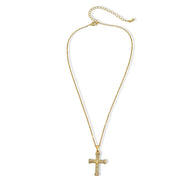 ✝️ Gold Crystal Cross Necklace (18