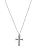 ✝️ Rhodium Crystal Cross Necklace (18" Chain, 1.5" Pendant)#SQXL191102RH (RG22/MD10)
