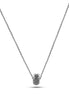 SILVER PINEAPPLE CRYSTAL SHORT PENDANT NECKLACE #SQXL191104S (LD25)