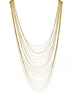 Gold tone metal Multi row Necklace #SQGN1106-4G (LF20/SC8)