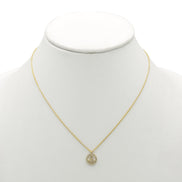 GOLD CRYSTAL PEACE SIGN PENDANT NECKLACE #SQXL102206G (BF11)