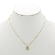 GOLD CRYSTAL PEACE SIGN PENDANT NECKLACE #SQXL102206G (BF11)