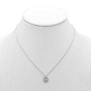 SILVER CRYSTAL PEACE SIGN PENDANT NECKLACE #SQXL102206S (BF11)
