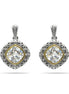 CLEAR CRYSTAL SILVER FILIGREE EARRINGS #93061ER-CLR (FD18)