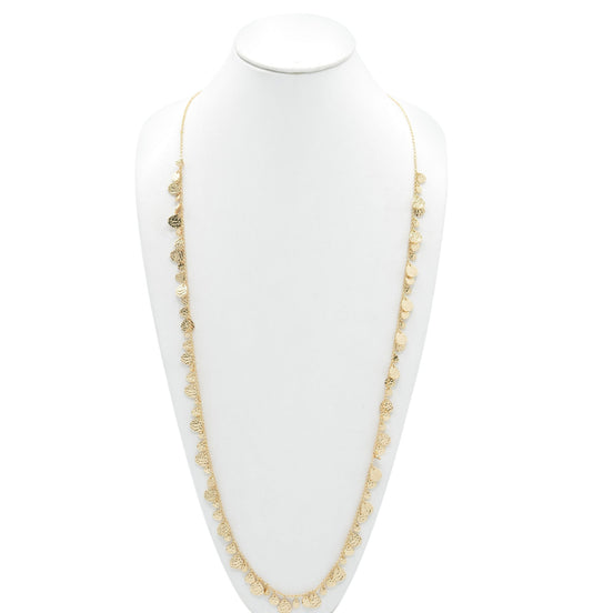 GOLD CHAIN LONG NECKLACE#SQGN20010913G (JA2)