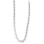 SILVER LONG CHAIN NECKLACE #SQGN20010913S(LE15)